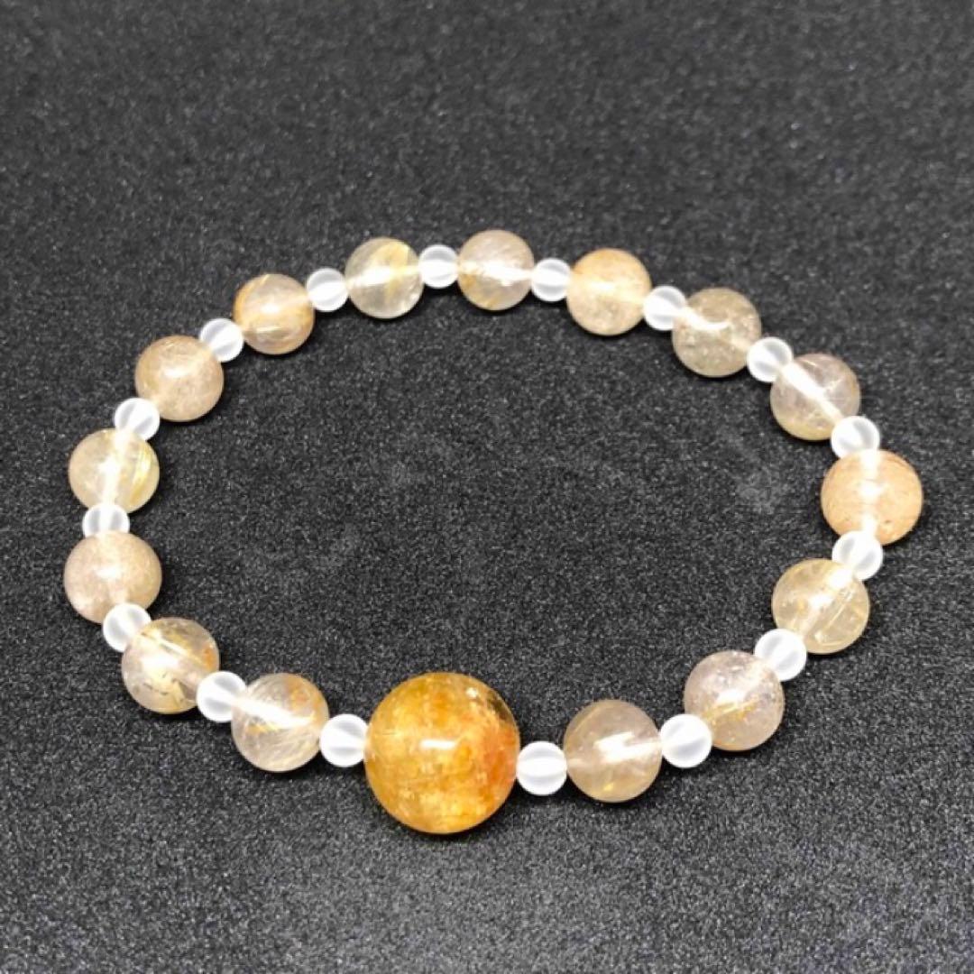 フラワーガーデンルチル　ルチル　白水晶　ブレスレット