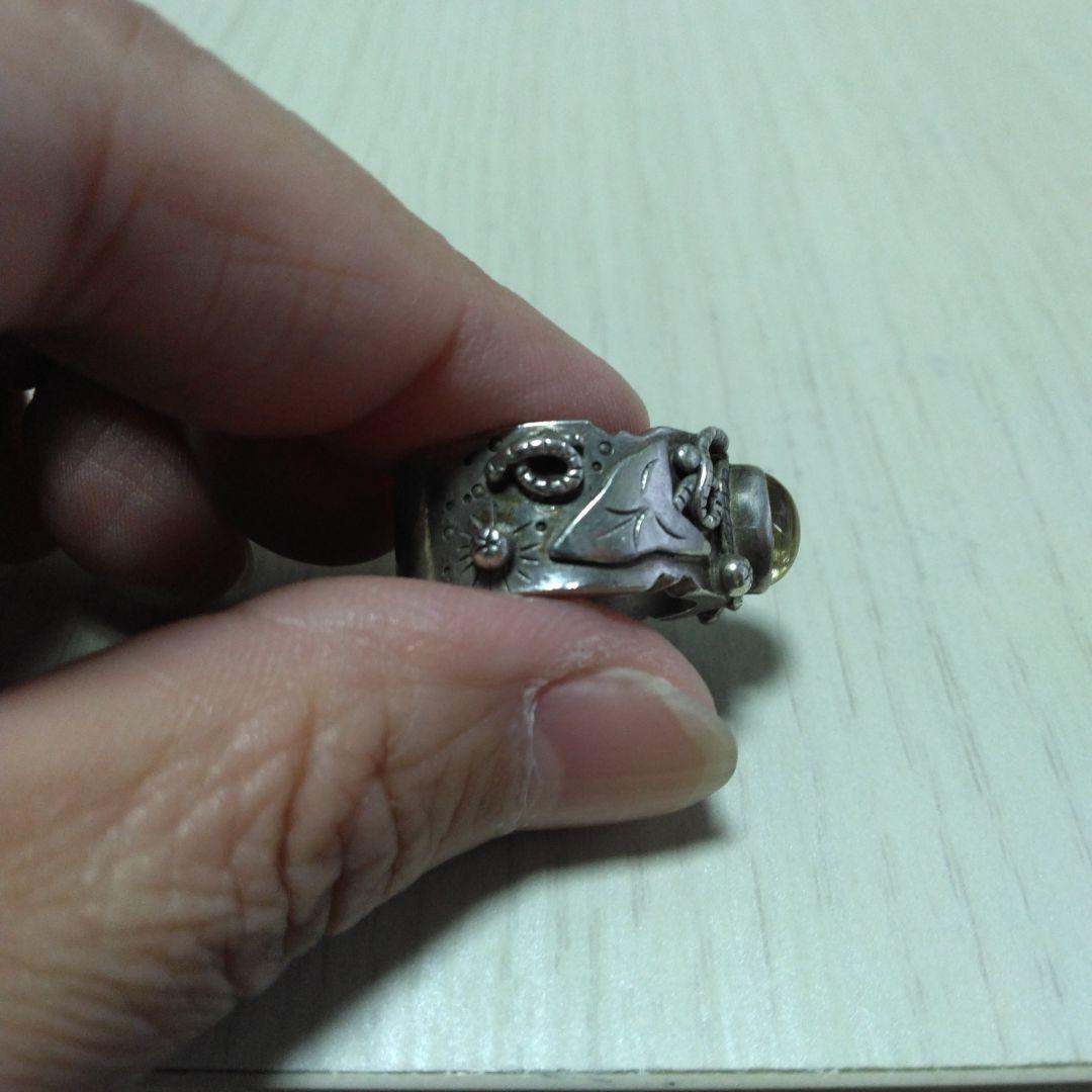 シルバーリング「ルチルクォーツ」付き