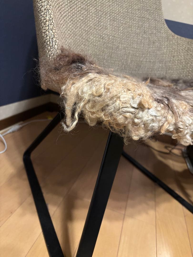 ベージュ ファブリック ハイバックソファ　私の部屋