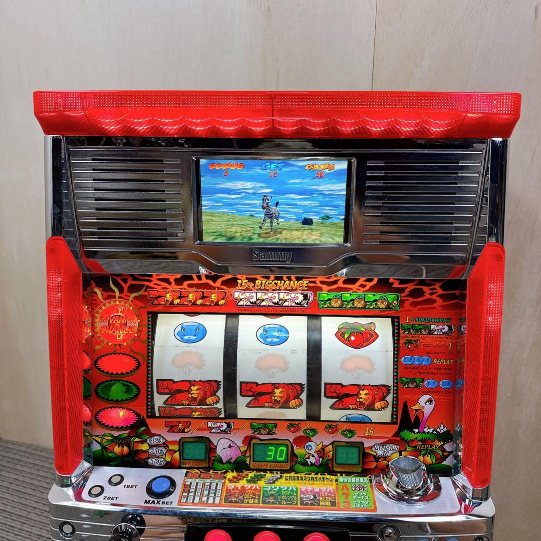 名機 パチスロ 猛獣王S 4号機 実機 無段階ボリューム コイン不要機