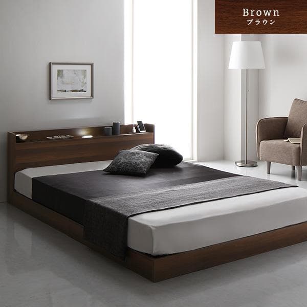 ベッド  ブラウン セミダブル ベッドフレームのみds-2367693