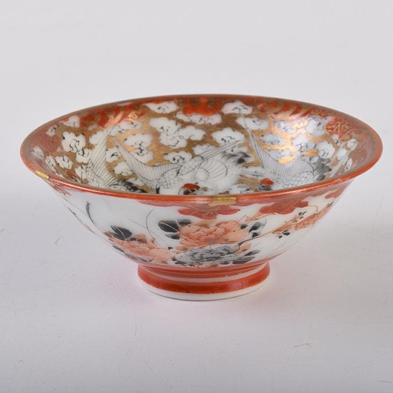 九谷焼 赤絵金彩 鶴雲文 盃 V R8447 - メルカリ