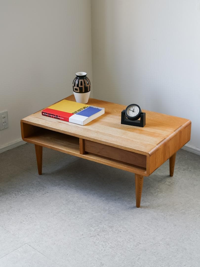 廃盤 ACTUS \"Symphony\" ローテーブル 無垢材 北欧モダン