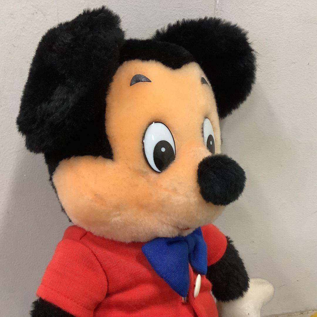 昭和レトロ、当時物】80年代 ディズニー ミッキーマウス ぬいぐるみ