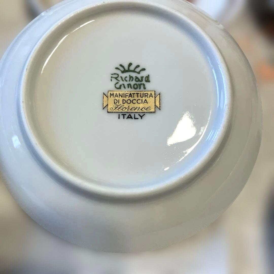 リチャード ジノリ レッドコック 小皿 5枚 ミルクポット