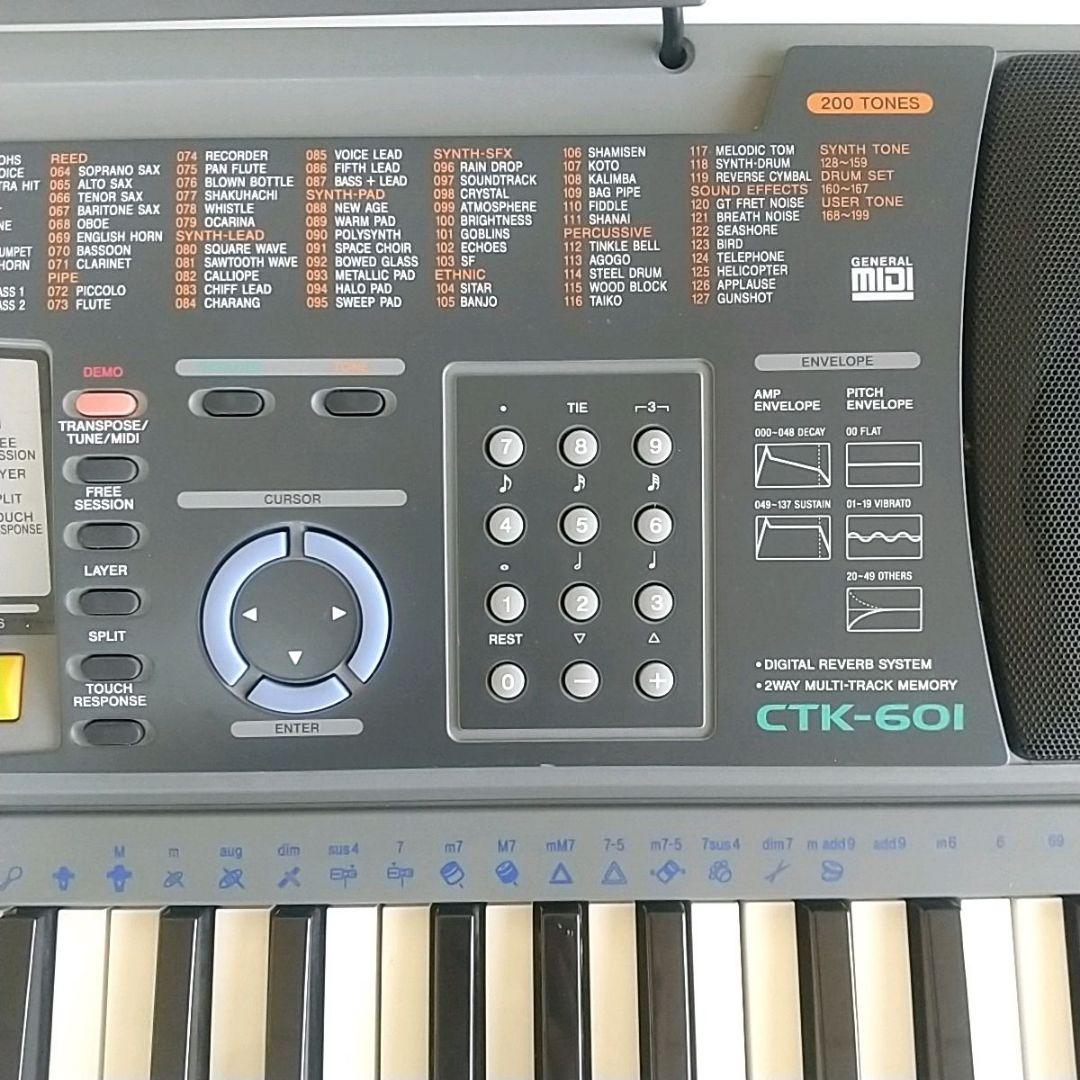 CASIO カシオ 電子キーボード 電子ピアノ CTK-601 アダプター付 - メルカリ