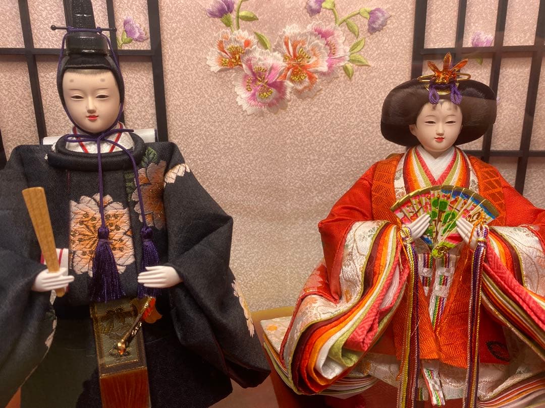 東京久月　雛人形　立親王ガラスケース飾り・間口約４８×奥行約３３×高さ約４３㎝