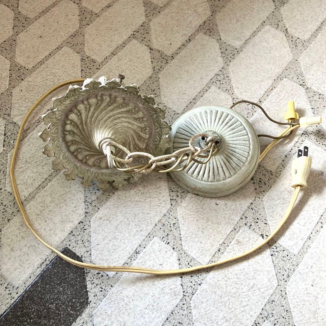 ヴィンテージ ハンギング ランプ / ガラスシェード