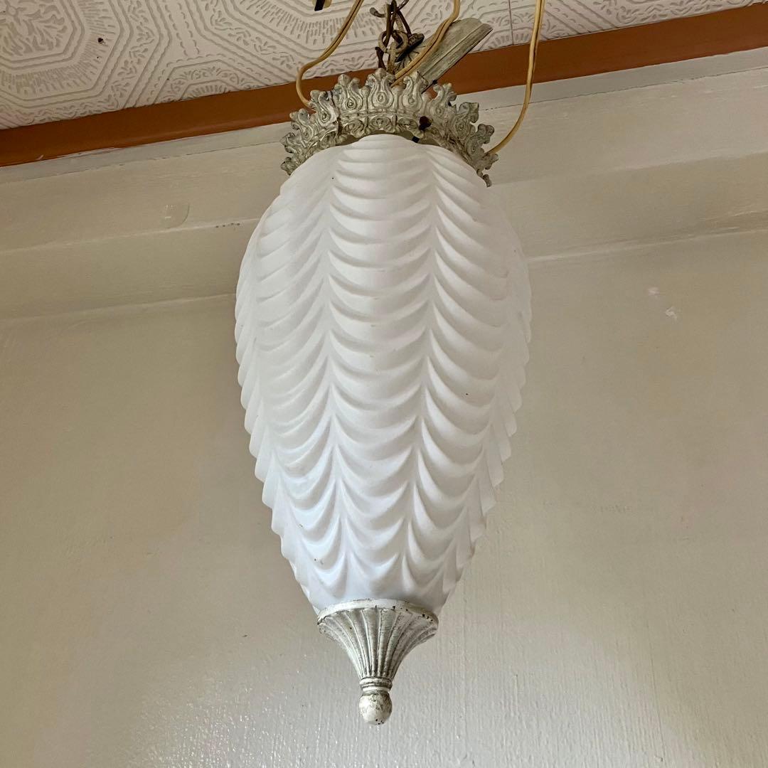 ヴィンテージ ハンギング ランプ / ガラスシェード