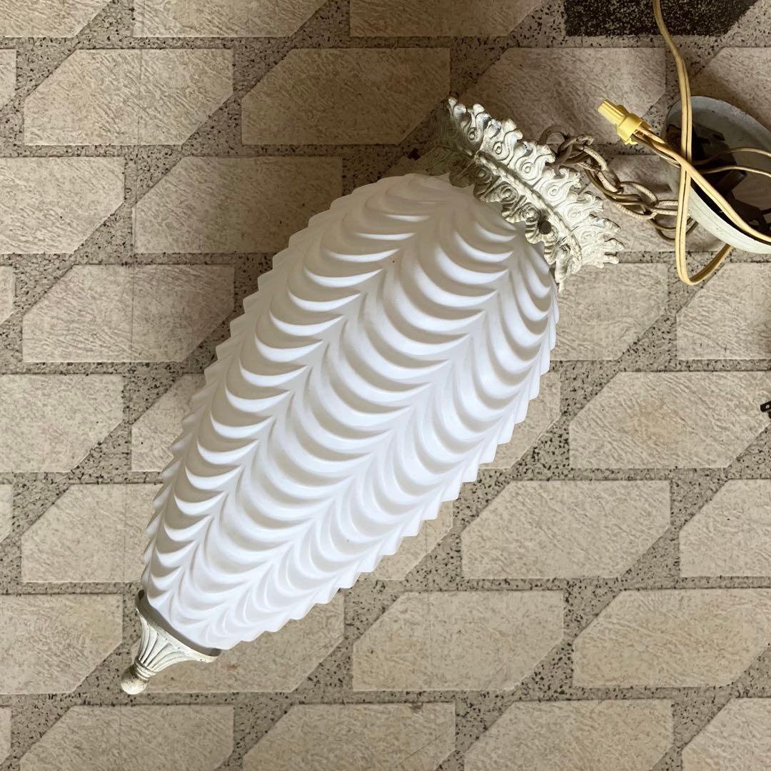 ヴィンテージ ハンギング ランプ / ガラスシェード