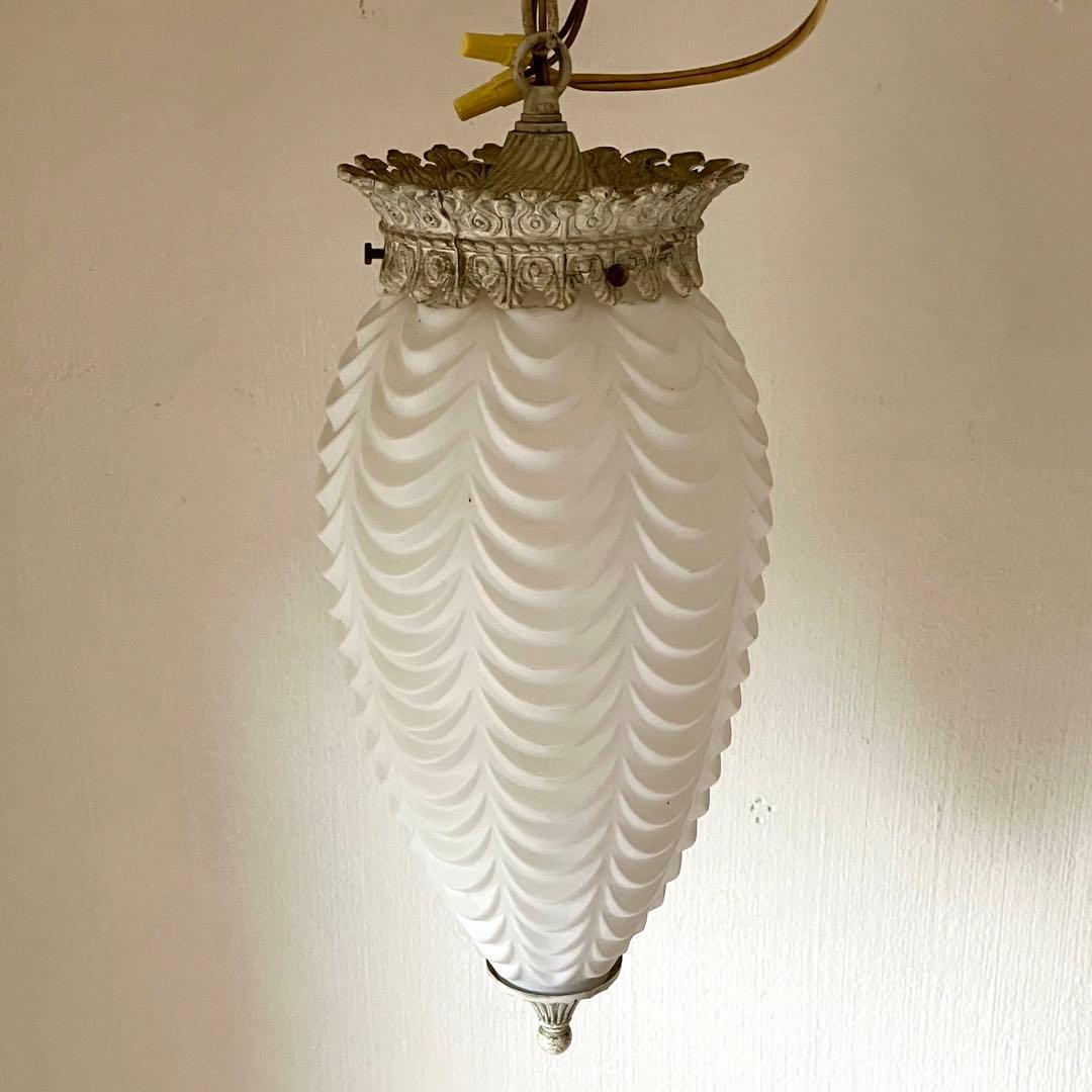 ヴィンテージ ハンギング ランプ / ガラスシェード