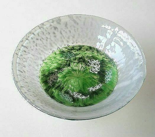 ☆花のムリーニと銀箔☆インカルモ茶碗