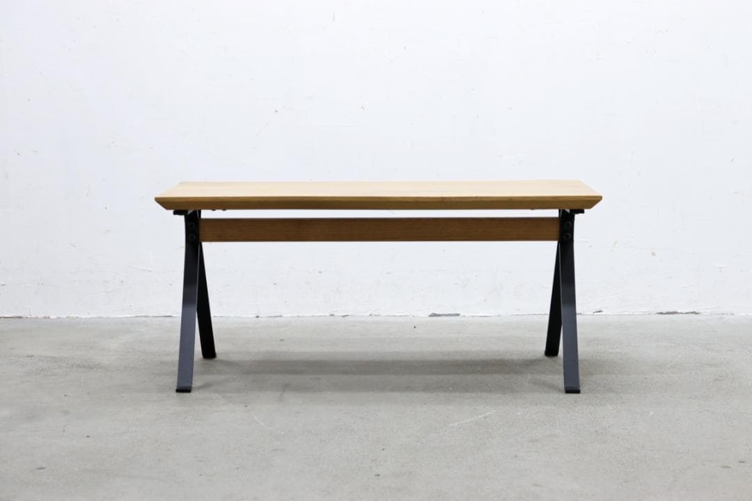 ライフファニチャー SP オーク無垢材 アイアン センターテーブル