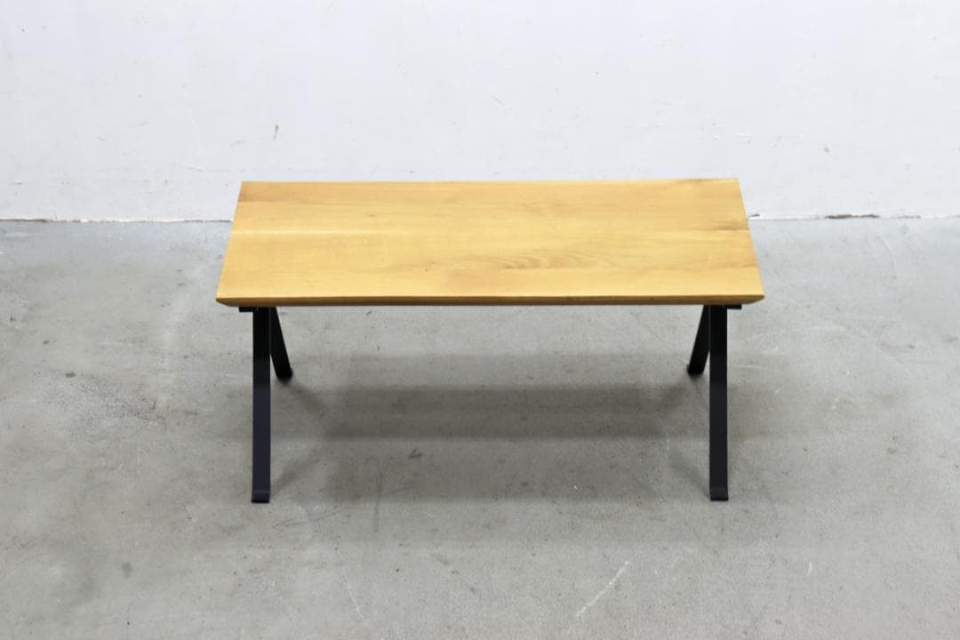 ライフファニチャー SP オーク無垢材 アイアン センターテーブル