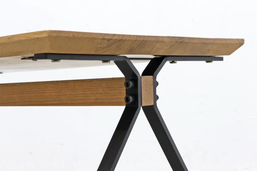 ライフファニチャー SP オーク無垢材 アイアン センターテーブル