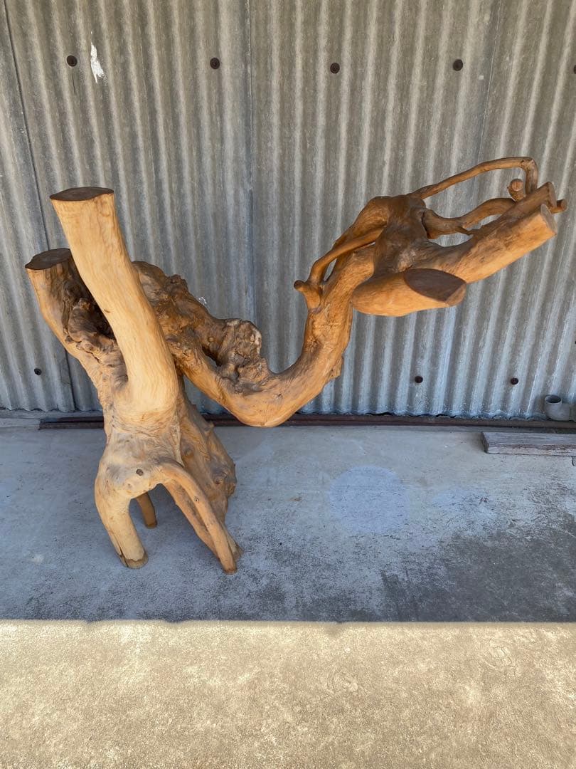 木の根 大型　花台　天然木　床の間　飾り台　オブジェ 和風　置物　木製