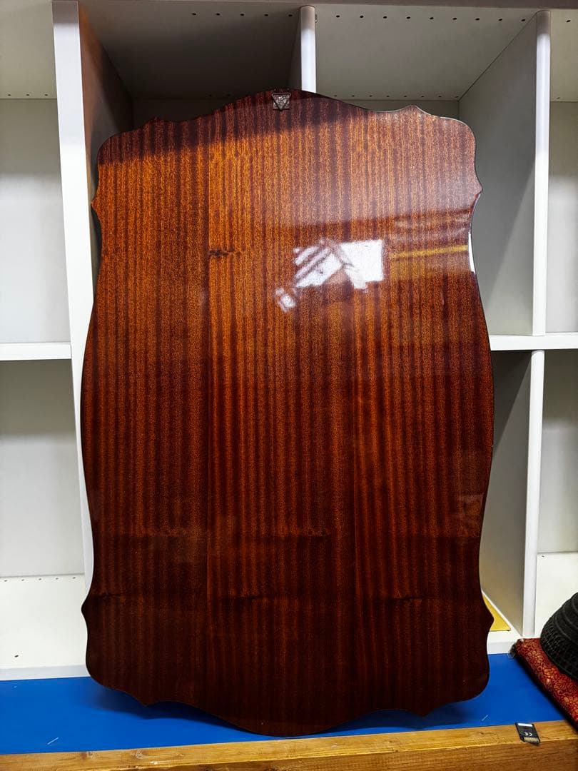 ⚫️ ドマン　DEMAIN 楕円形の装飾鏡　黒地金色花模様 黒　ブラック イタリヤ