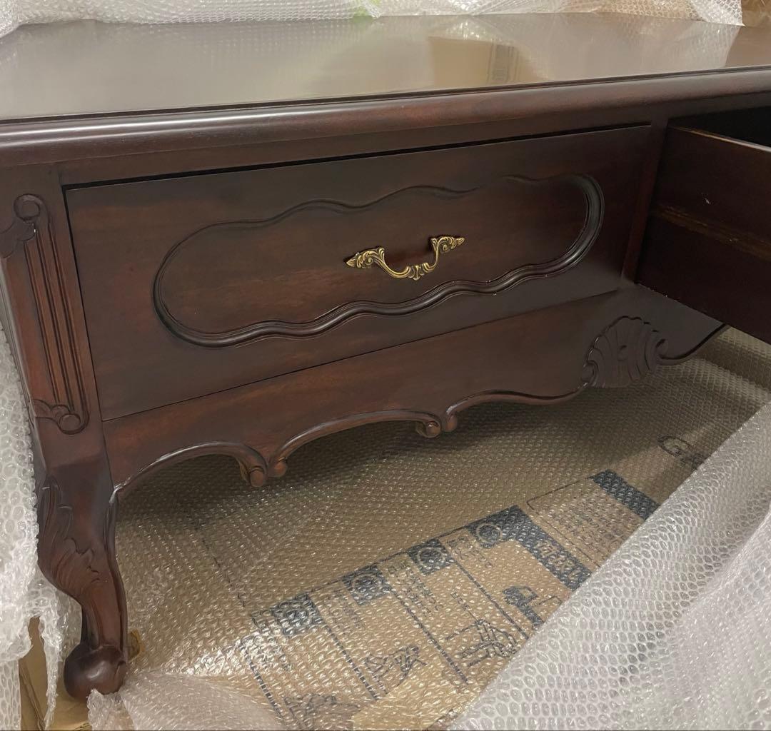 新品❗️マホガニー ジョージアン リビング ローテーブル 猫足 ロカイユ