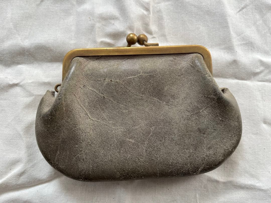 N25 レザーがま口ウォレット（クーズーストーン・中）