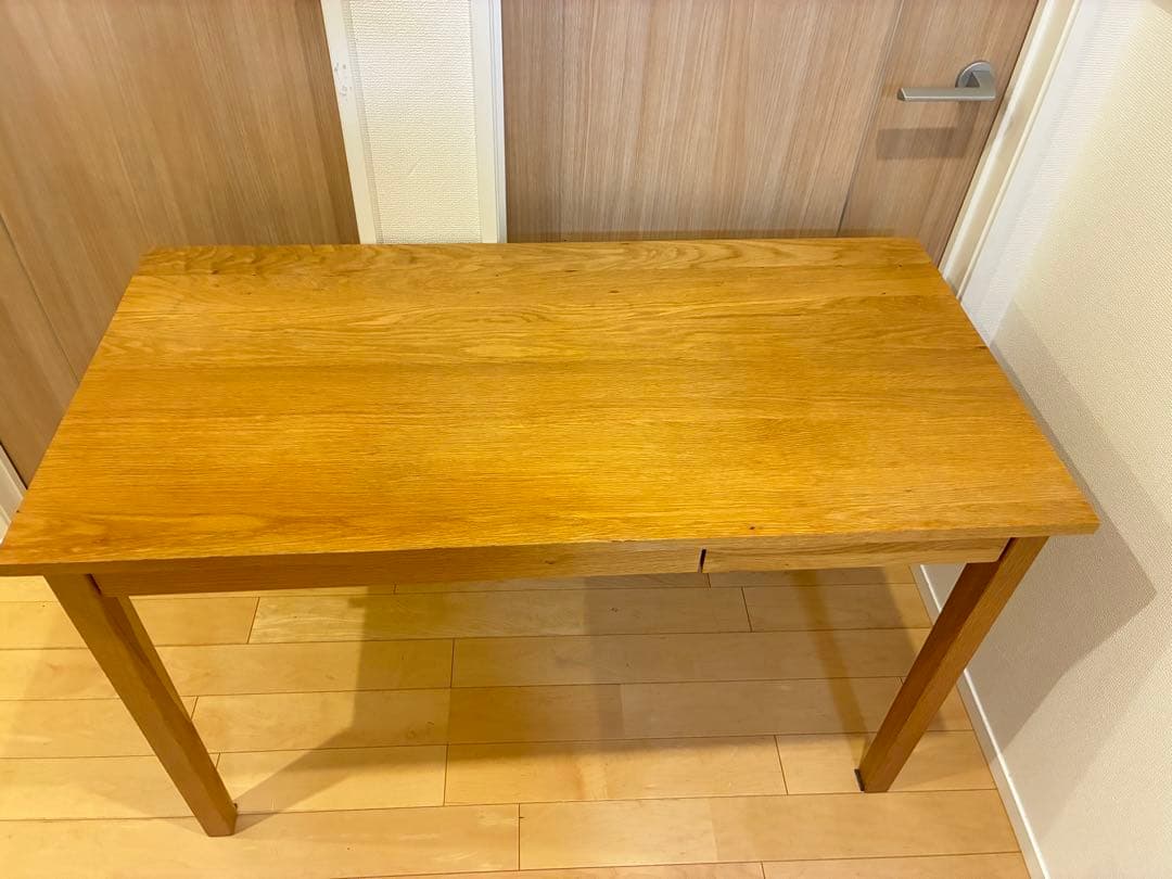 無印良品 引き出し付きオーク材　幅110cm