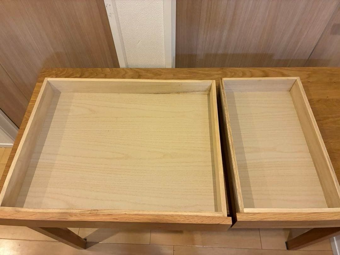 無印良品 引き出し付きオーク材　幅110cm