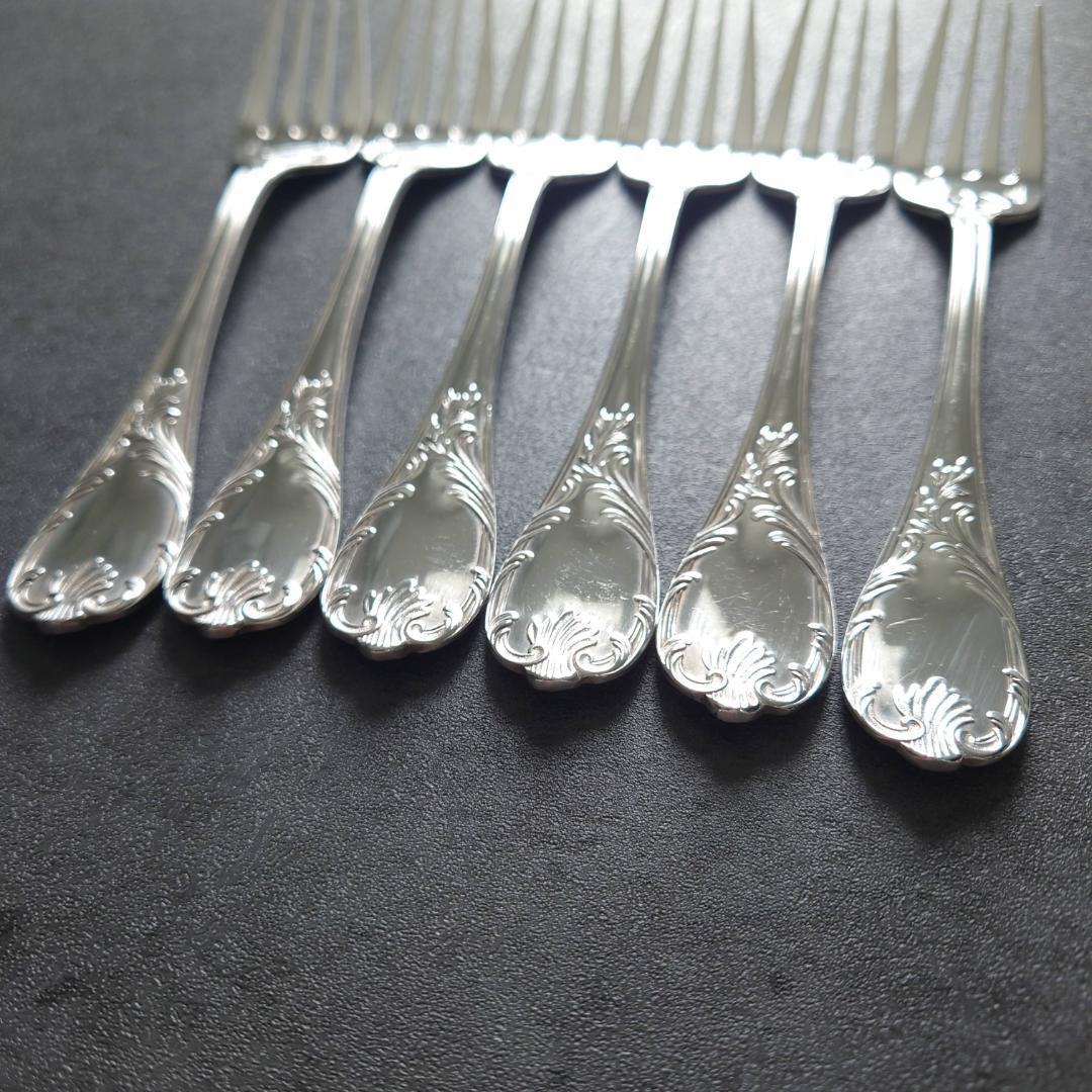 美品 希少 クリストフル マルリー サラダフォーク 6点