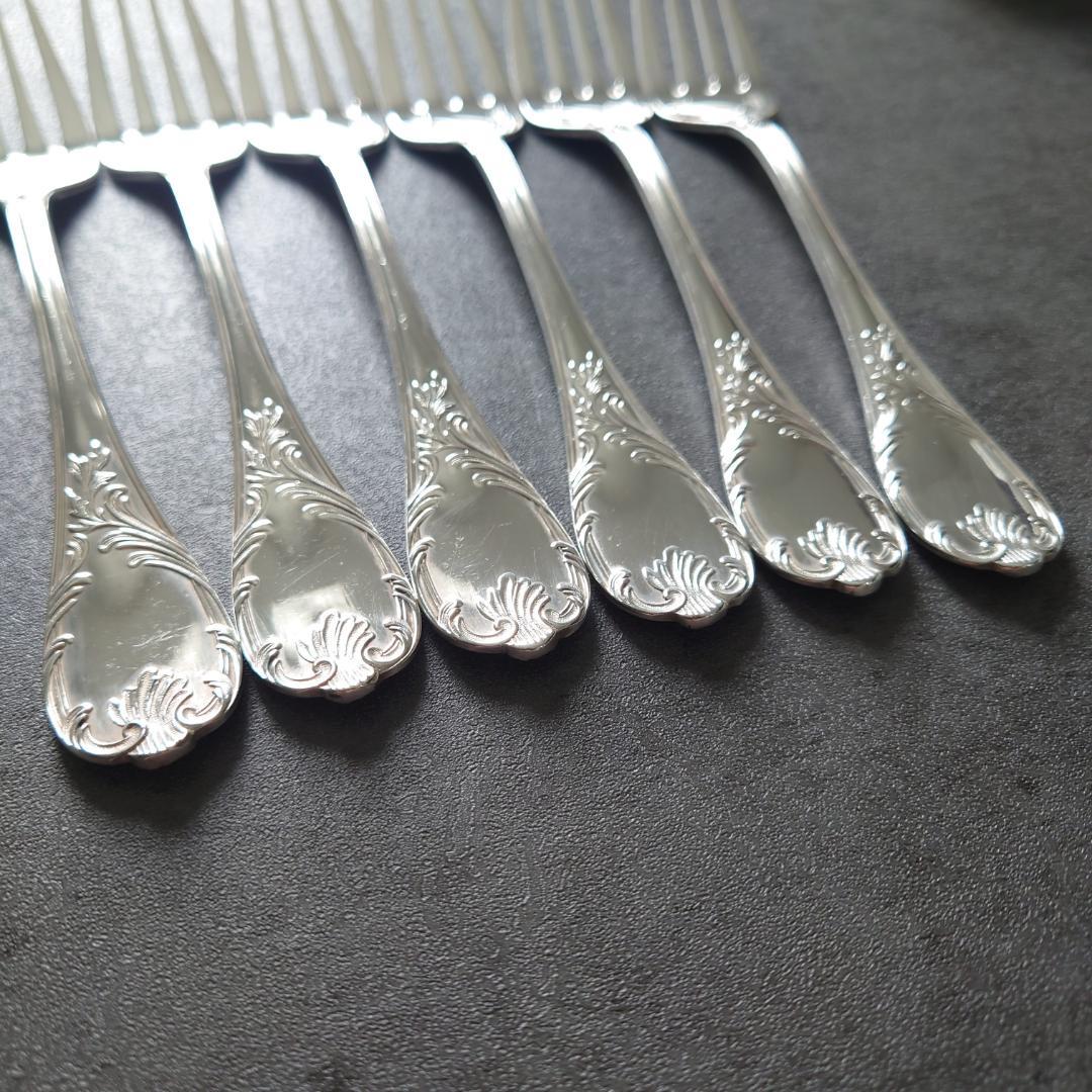 美品 希少 クリストフル マルリー サラダフォーク 6点