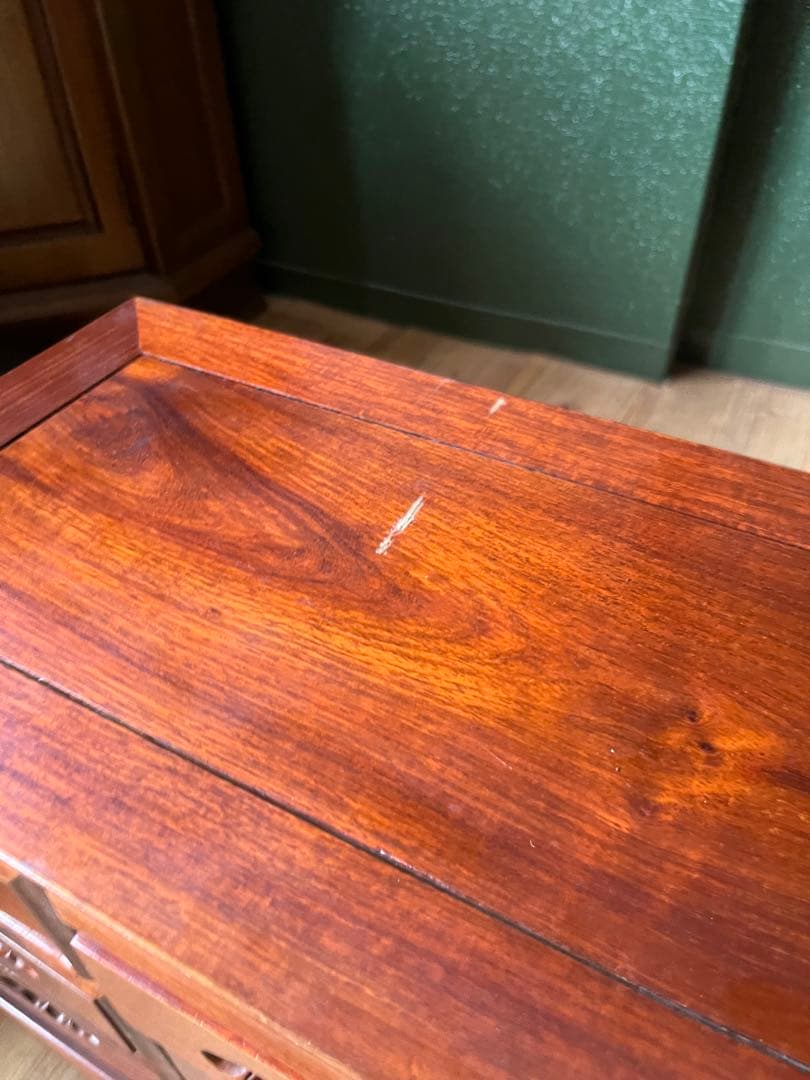 薬箪笥 唐木 紫檀 無垢材 薬棚 小物入れ 小箪笥 12引出し 昭和レトロ