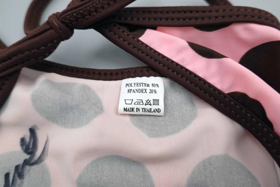 【実着用品】崎山結衣 サイン入りピンクビキニ水着　直筆サイン入りチェキ付き