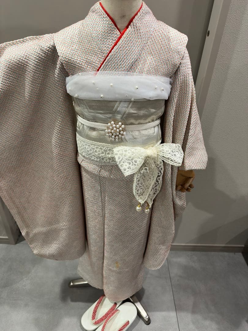 高級　総絞り　着物　フルセット　七五三　7歳
