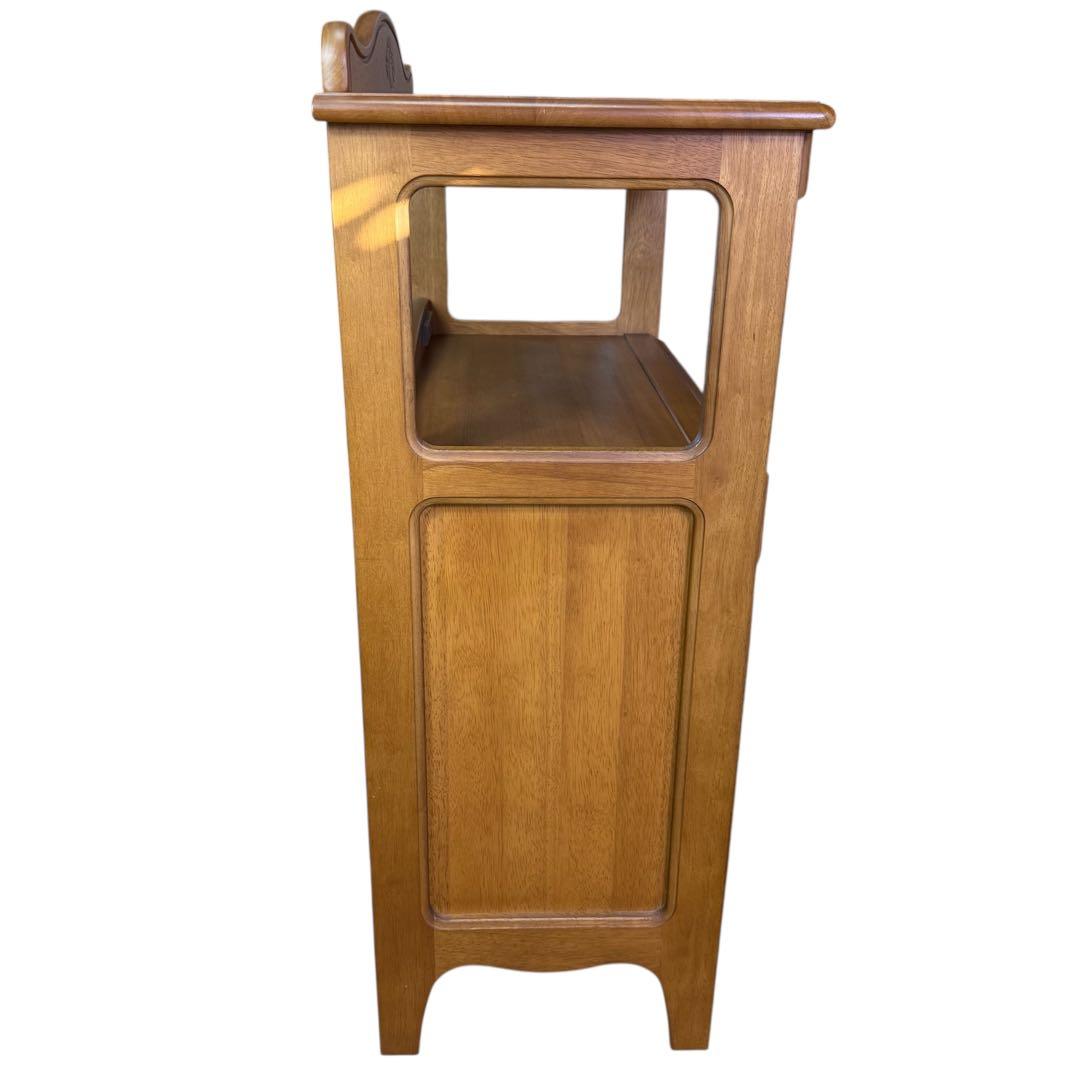 【美品】Karimoku カリモク 家具 木製 電話台 キャビネット FAX台