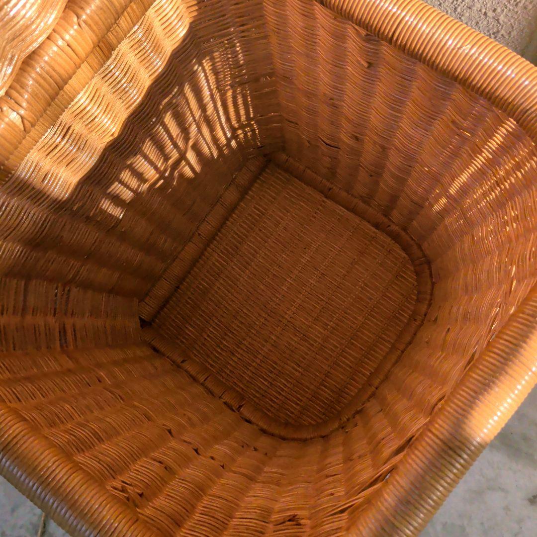 藤ラタン製キャスター付き ショッピングカート！