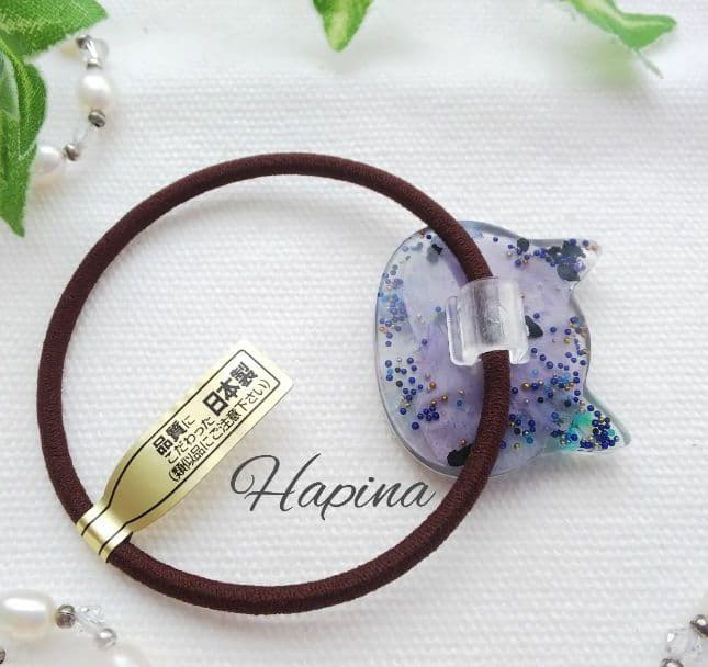 NO.23❤猫3つ子ちゃん 自転車❤レジンヘアゴム❤