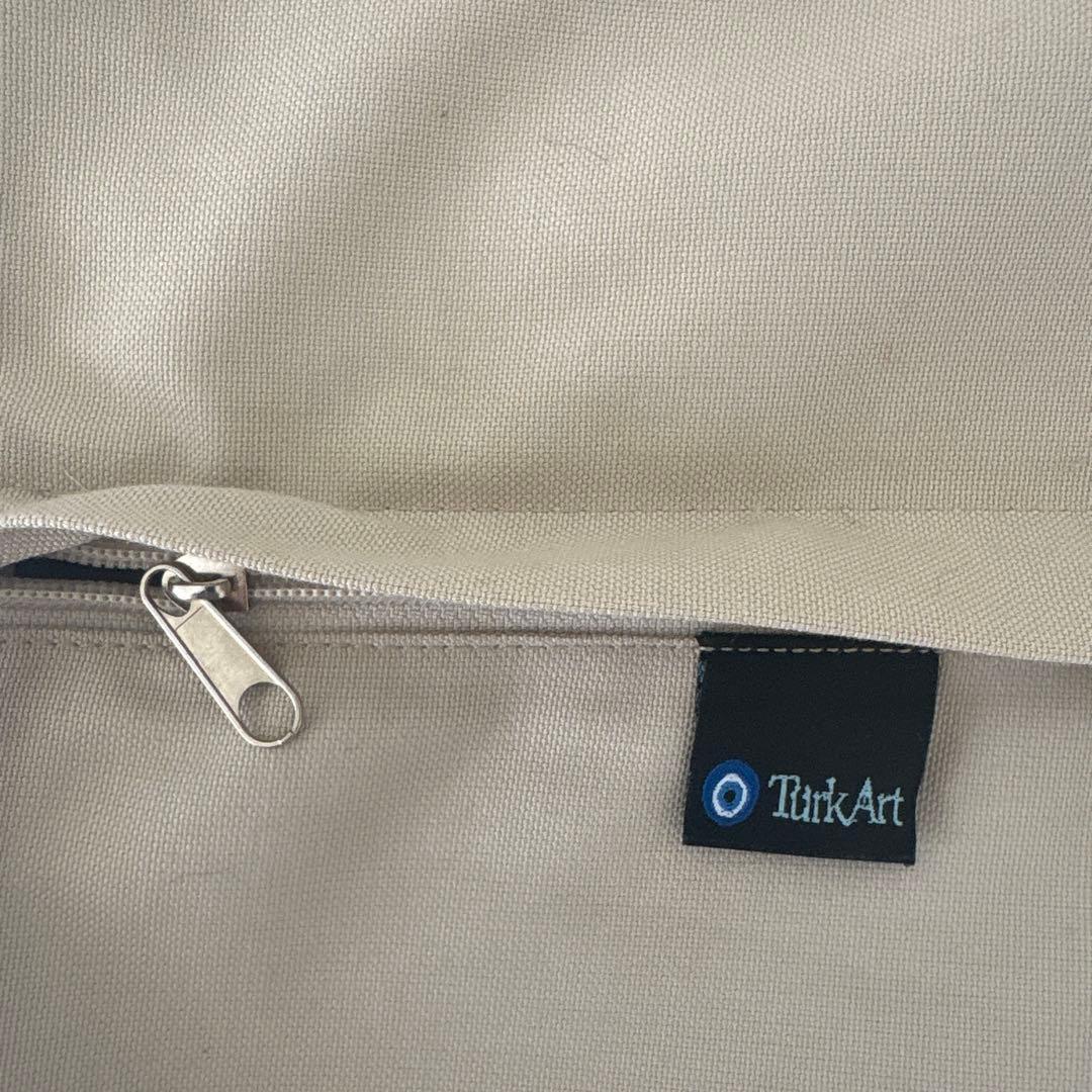 クッションカバー キリム オレンジ グレー ブラウン イエロー ボーダー