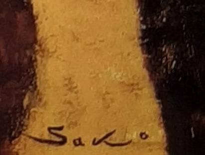 佐光亜紀子、「窓辺の花と鳥」、希少画集の額装画、四季、風景、人気