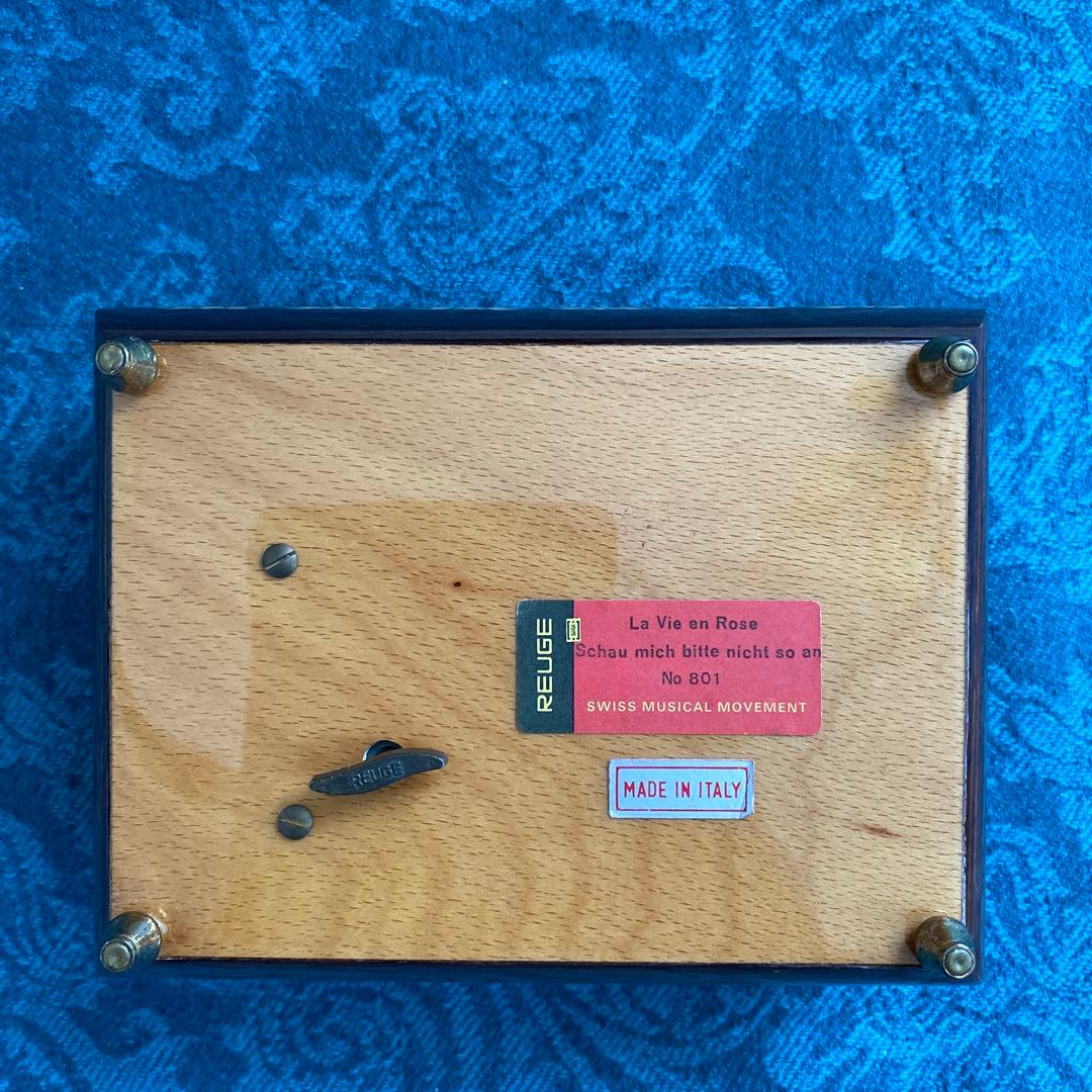 イタリアリュージュ製オルゴールジュエリーボックス　アンティーク