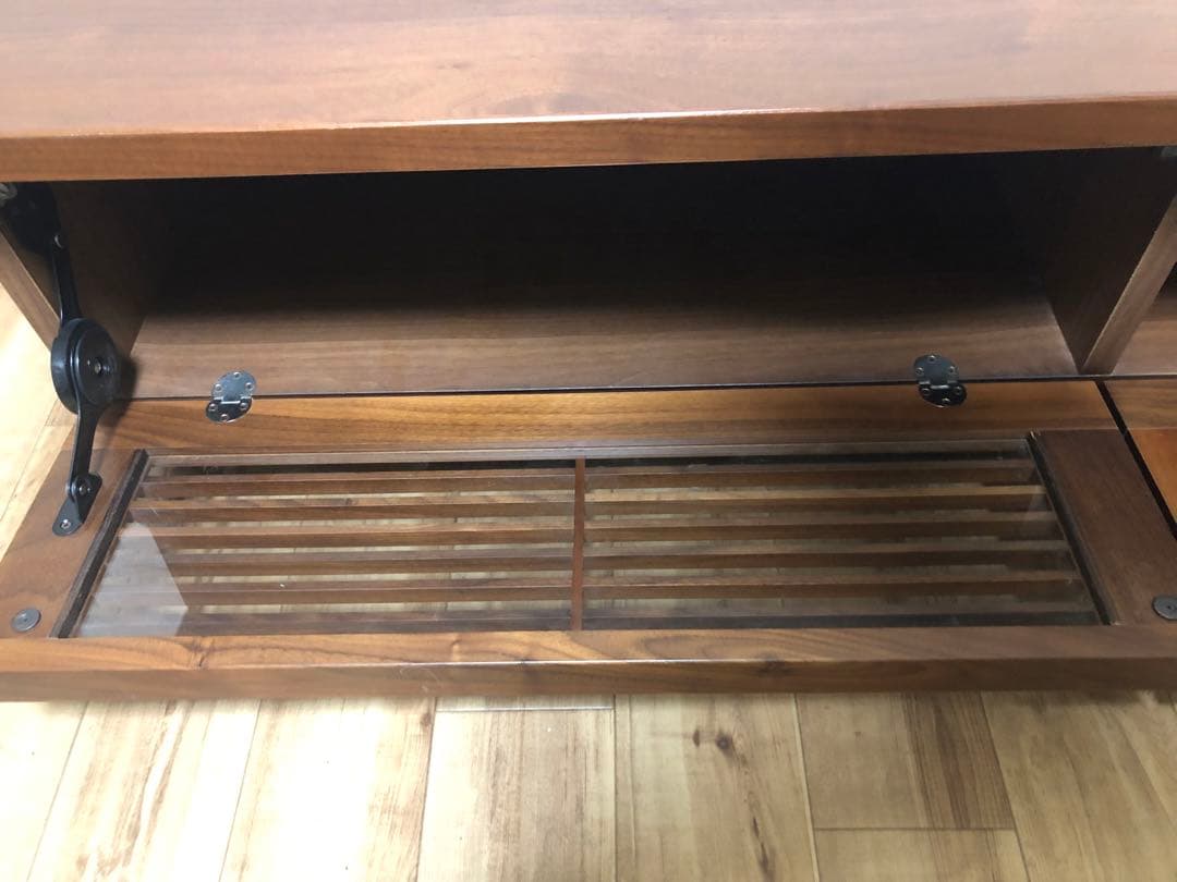 ブラウン木製テレビ台 引き出し付き