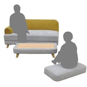 【組み合わせ自由自在なソファベッド】 SB-ココ DGRY ダークグレー