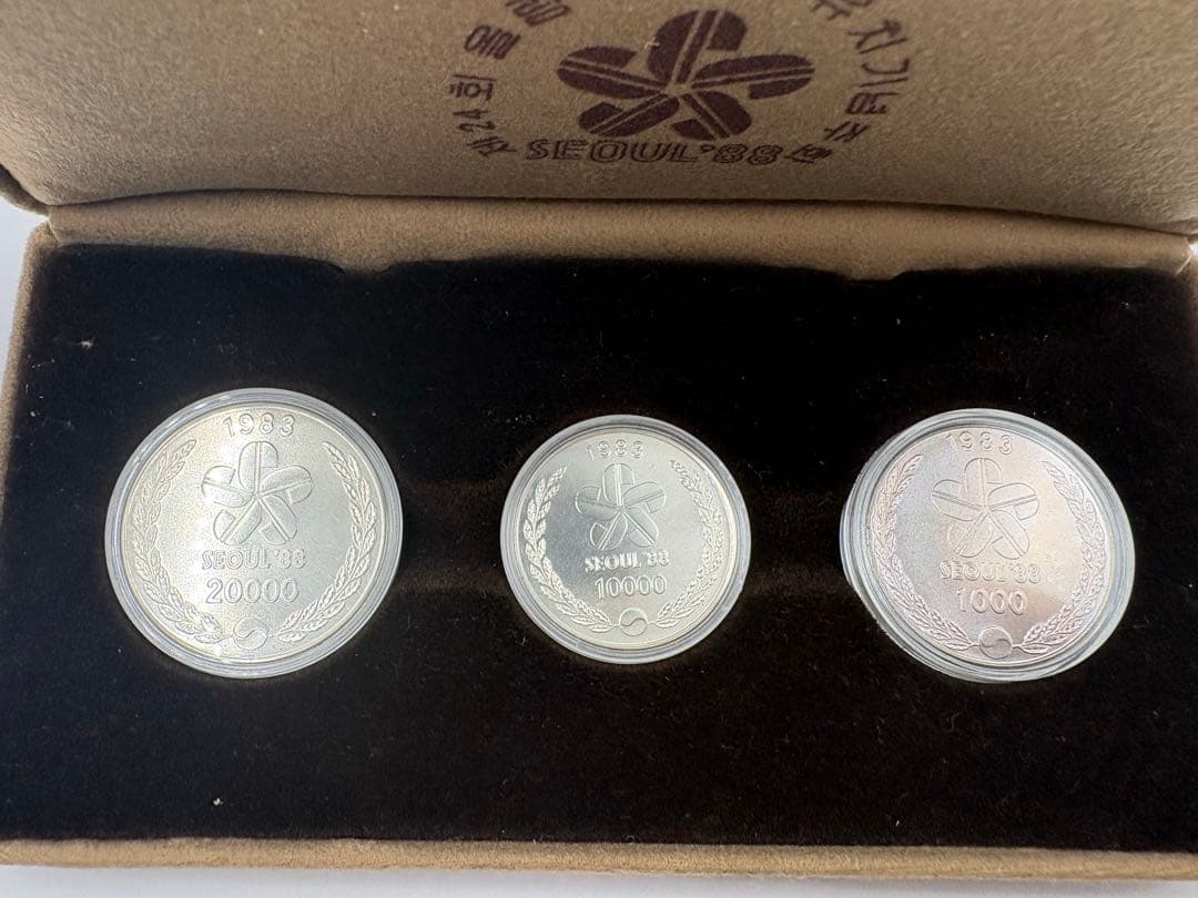 希少 韓国 銀貨 純銀量34.2g ソウルオリンピック 20000 10000 - メルカリ