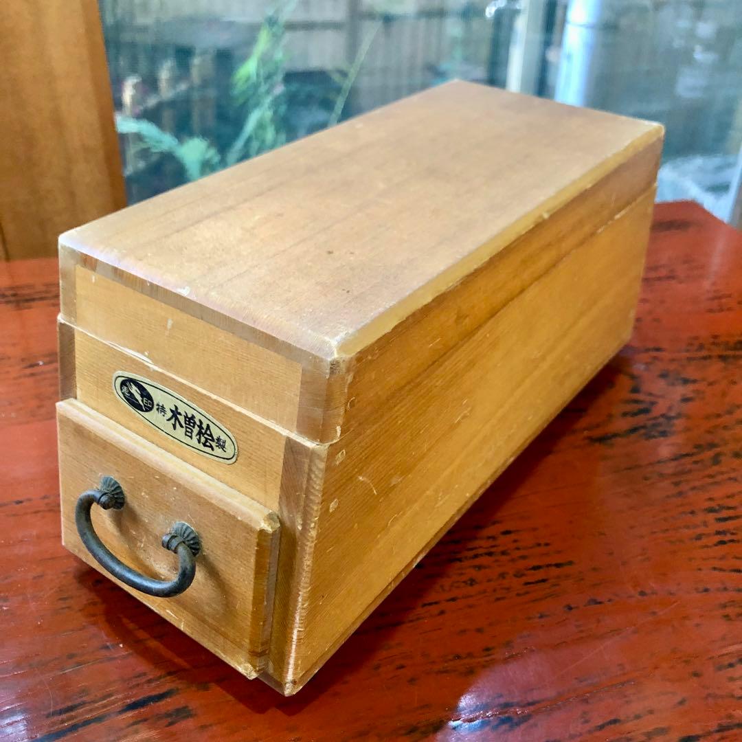 木曽檜製 特製 兎印 木製かつお節削り器 引き出し付き