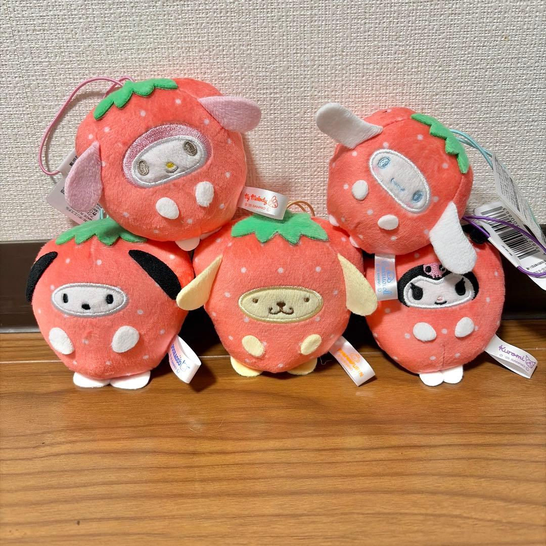 サンリオ フルーツ着ぐるみマスコット いちご 全5種コンプセット