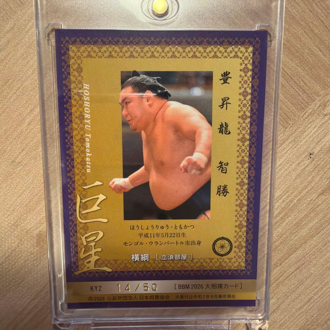 大相撲 BBM 2026 SUMO CARDS インサート 巨星　豊昇龍 智勝