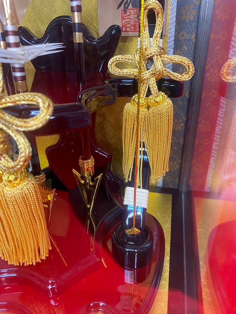 破魔弓　コンパクトガラスケース８号・間口約２３×奥行約２３×高約３６㎝