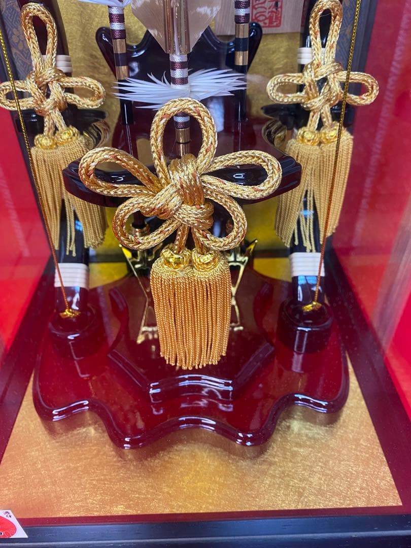 破魔弓　コンパクトガラスケース８号・間口約２３×奥行約２３×高約３６㎝