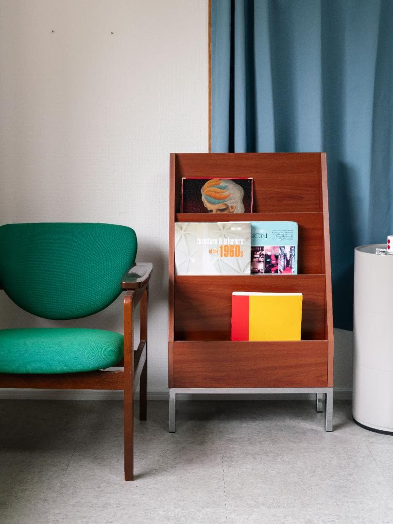 北欧モダン 店舗什器 マガジンラック ブックシェルフ ミッドセンチュリー