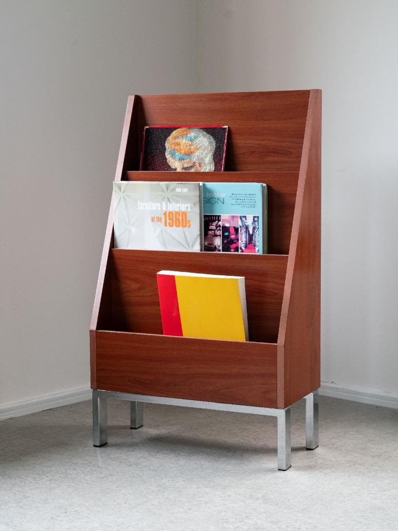 北欧モダン 店舗什器 マガジンラック ブックシェルフ ミッドセンチュリー