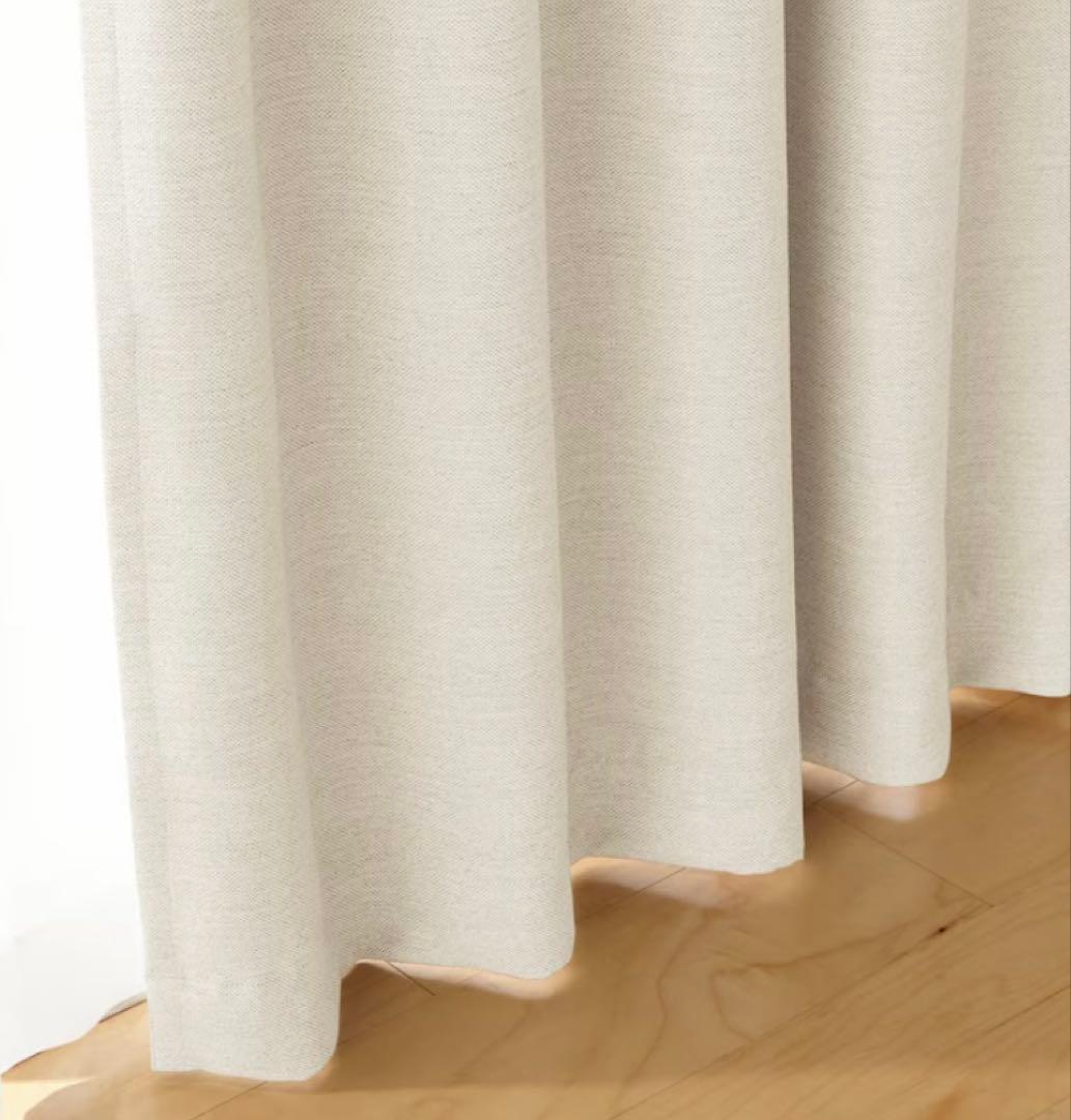 無印良品　ポリエステル二重織プリーツカーテン　レースセット