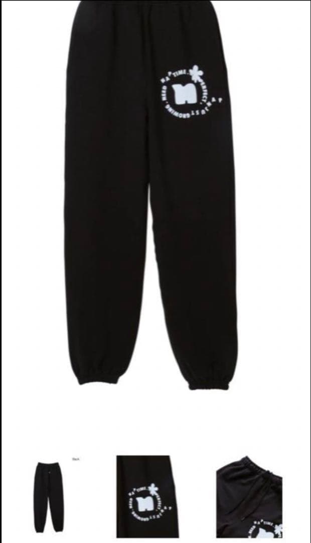 新品naptime. ナップタイムスウェットパンツNissy西島隆弘ズボン黒S