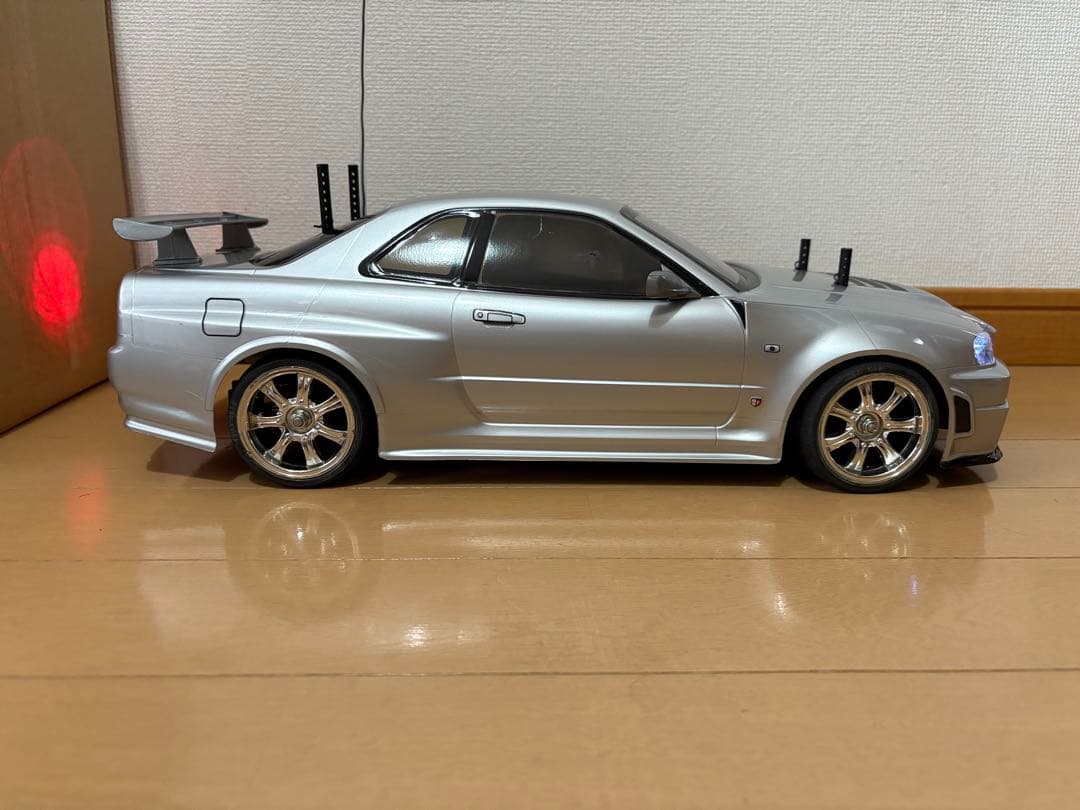タミヤ 1/10電動RC 4WD R34 GT-R TT-01 現状品
