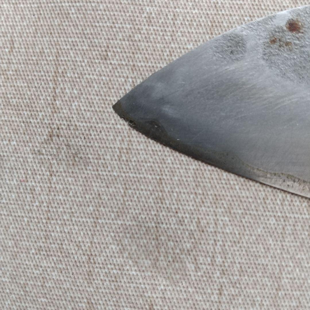 堺業平 青紙一号 梨地鎚目鍛造 三徳万能包丁 - メルカリ